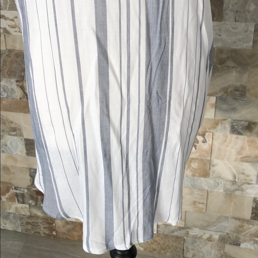 Eco+Carmen striped front tie button down shirt - Picture 7 of 8